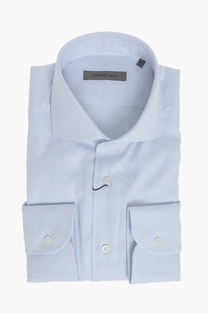 Cotton Wave-Pattern Shirt With French Collar