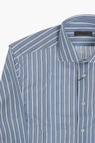 Wrinkle-Free Striped Shirt with French Collar