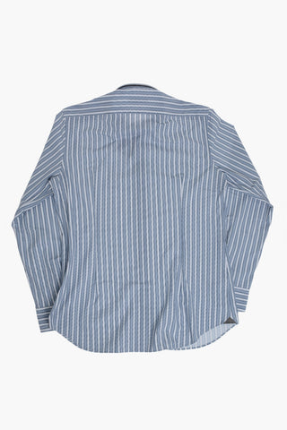 Wrinkle-Free Striped Shirt with French Collar