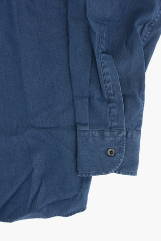 Denimhemd mit französischem Kragen