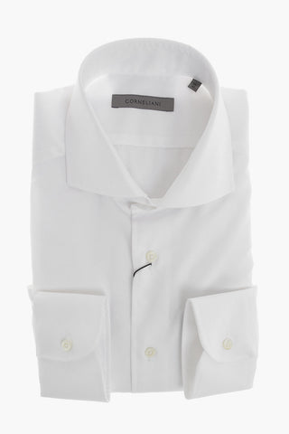 Solid Oxford Cotton Shirt With French Collar