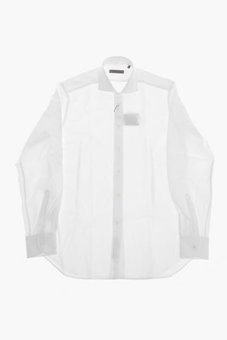 Solid Oxford Cotton Shirt With French Collar