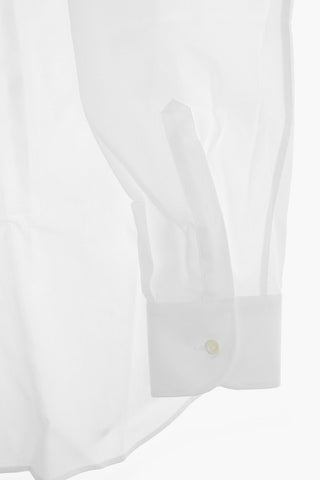 Solid Oxford Cotton Shirt With French Collar