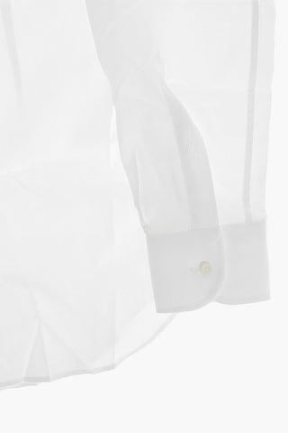 Cotton Shirt With French Collar