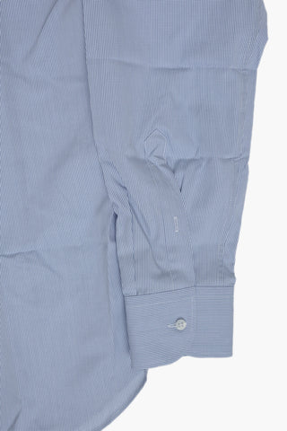 Camicia In Cotone A Quadri Con Collo Francese