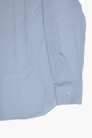 Camicia Wrinkle-Free A Fantasia con Collo Francese