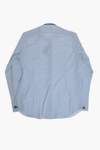 Camicia Wrinkle-Free A Fantasia con Collo Francese