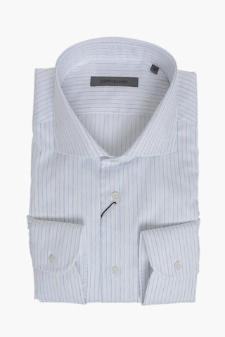 Cotton Striped Shirt With French Collar
