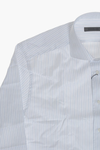 Cotton Striped Shirt With French Collar