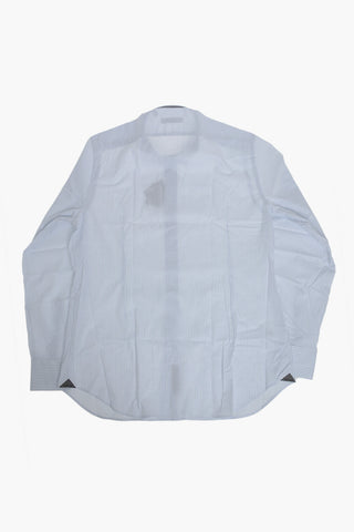 Cotton Awning-Stripe Shirt With French Collar