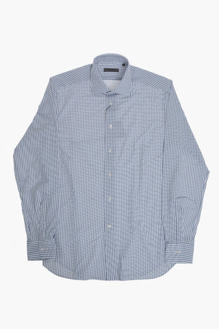 Wrinkle-Free Striped Shirt with French Collar