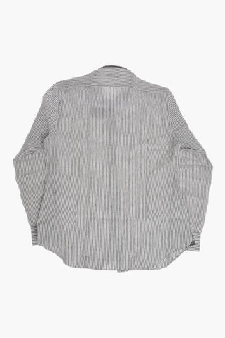 Striped Linen-Blend Shirt With French Collar