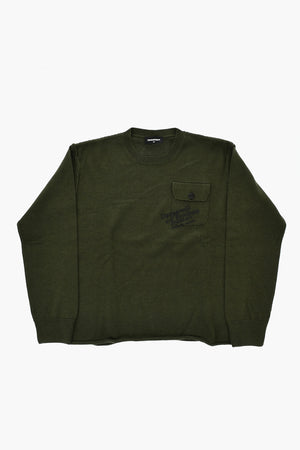 Maglia Girocollo in Misto Cotone con Taschino