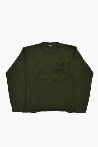 Maglia Girocollo in Misto Cotone con Taschino