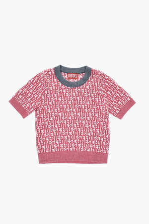 Monogram-Frottee-Oberteil mit 3/4-Ärmeln