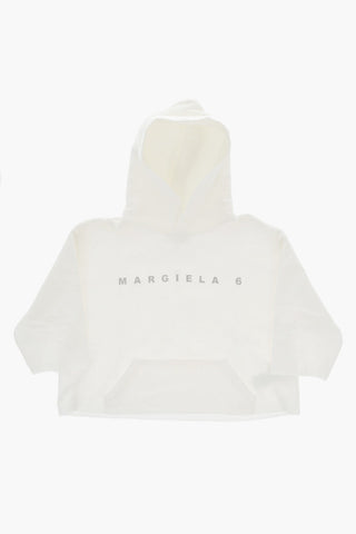 MM6 Brushed Cotton Hoodie with Raw Hem