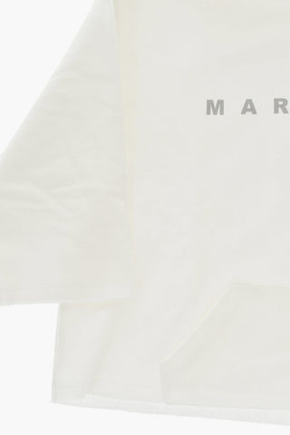 MM6 Brushed Cotton Hoodie with Raw Hem
