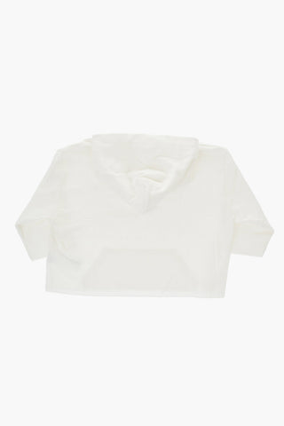 MM6 Brushed Cotton Hoodie with Raw Hem