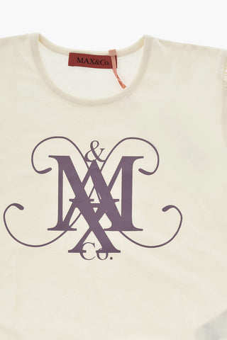 Cotton Crewneck T-Shirt with Printed Logo