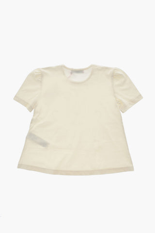 Cotton Crewneck T-Shirt with Printed Logo