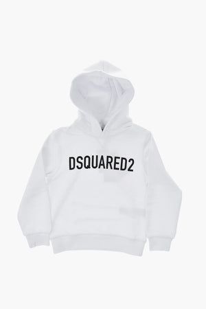 Hoodie aus angerauter Baumwolle mit Frontlogo