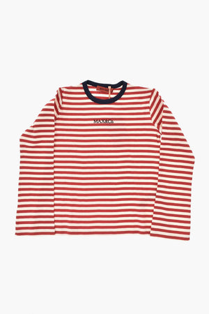 Long-Sleeve T-Shirt with Awning Pattern