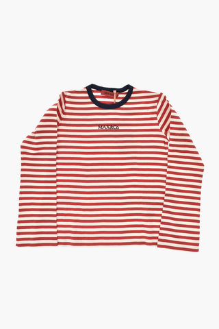 Long-Sleeve T-Shirt with Awning Pattern