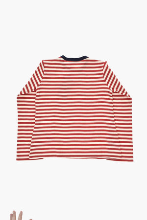 Long-Sleeve T-Shirt with Awning Pattern