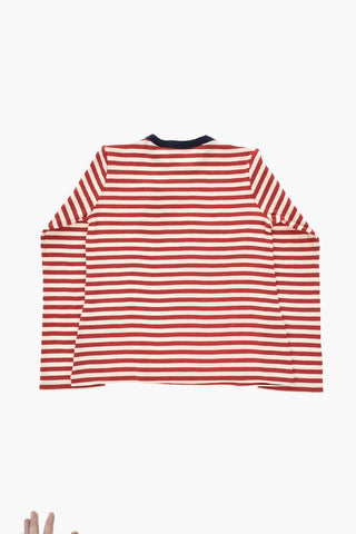 Long-Sleeve T-Shirt with Awning Pattern