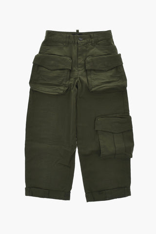 Pantaloni Cargo in Cotone Stretch