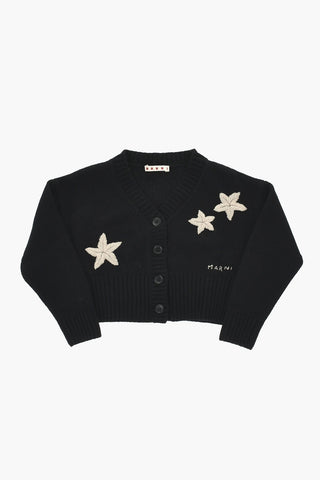 울 혼방 가디건 STAR 자수