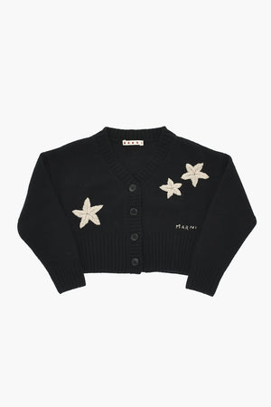 Wool-Blend Cardigan STAR with Embroidery