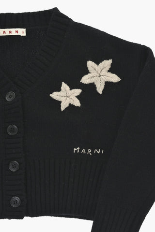 울 혼방 가디건 STAR 자수