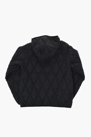 Hooded Quilted Jacket With Front Zip