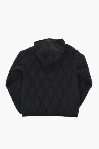 Hooded Quilted Jacket With Front Zip