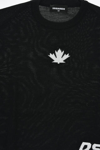 Rundhalspullover aus Mischwolle LEAF