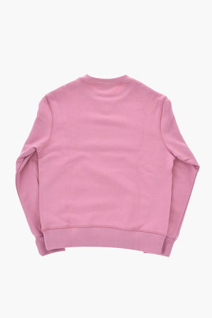 Brushed Cotton Crewneck Sweatshirt With Front Logo