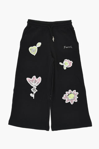 Cotton Joggers GARDEN with Sequin Embroidery