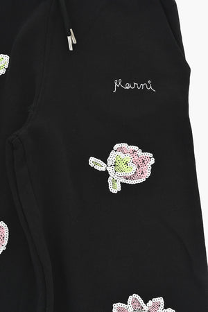 Cotton Joggers GARDEN with Sequin Embroidery