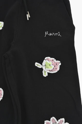 Cotton Joggers GARDEN with Sequin Embroidery