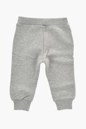 Joggers in Cotone Felpato con Polsini
