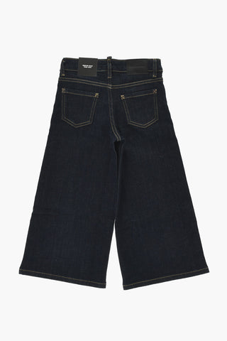Wide-Leg-Jeans Aus Denim In Dunkler Waschung 24cm