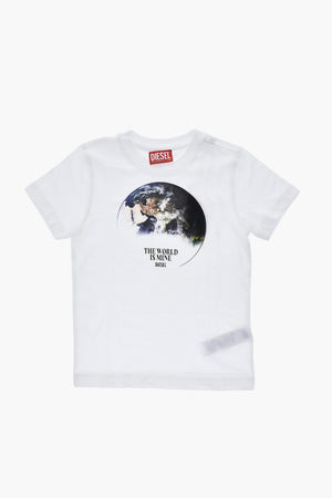 MM6 Rundhals-T-Shirt THE WORLD IS MINE mit Aufdruck