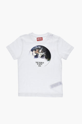 MM6 크루넥 티셔츠 THE WORLD IS MINE 프린트