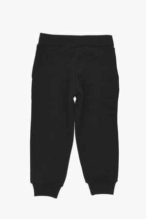 Brushed Cotton Joggers with Printed Logo