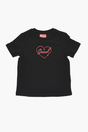 MM6 Rundhals-T-Shirt aus Baumwolle mit aufgedrucktem Logo