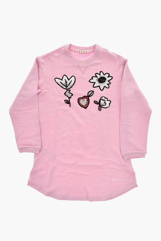 Jersey Dress GARDEN with Sequin Embroidery