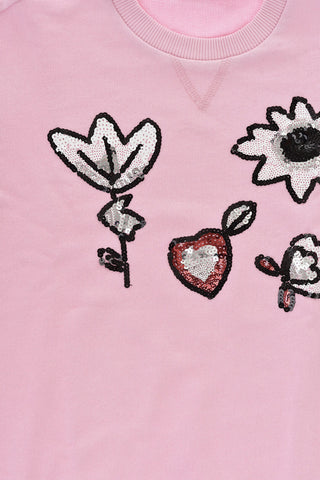 Jersey Dress GARDEN with Sequin Embroidery