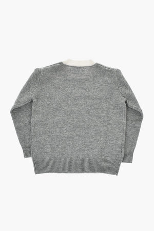 Cashmere-Blend Crewneck Sweater with Jacquard Logo