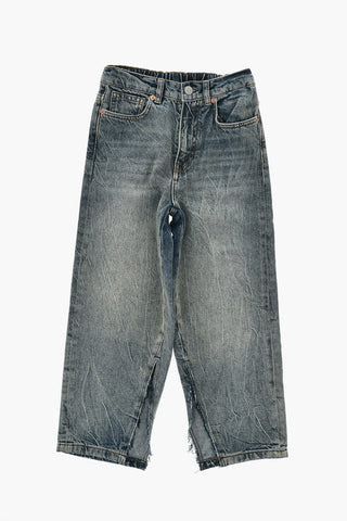 MM6 Vintage-Wash Jeans with Ankle Slits